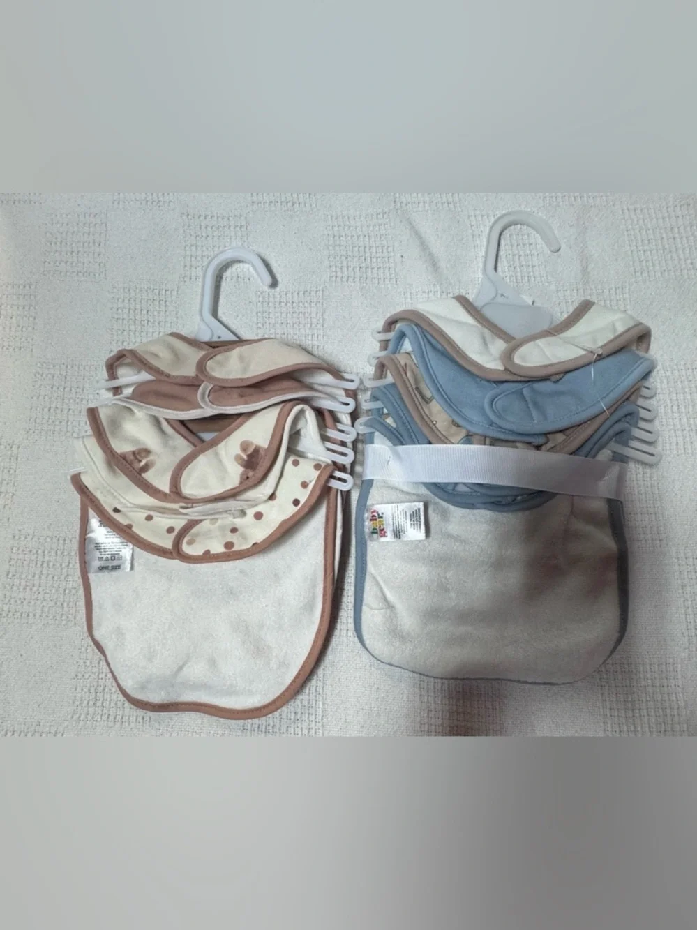 Pearl Baby Bib Set in Beige, Brown, Cream, Blue - 5 Pack Baby gear.